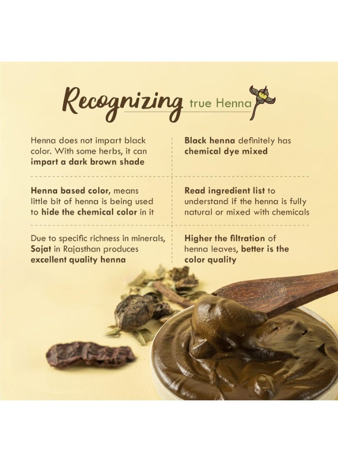 Nat Habit Fresh Ready-To-Apply Henna Paste 220g*2& Five Oil Hibiscus Hair NutriMask 40g*2 - The Ideal Combo For Deep Conditioning Hair With Rich Dark Brown Color (Combo Pack of 4) - Image 4